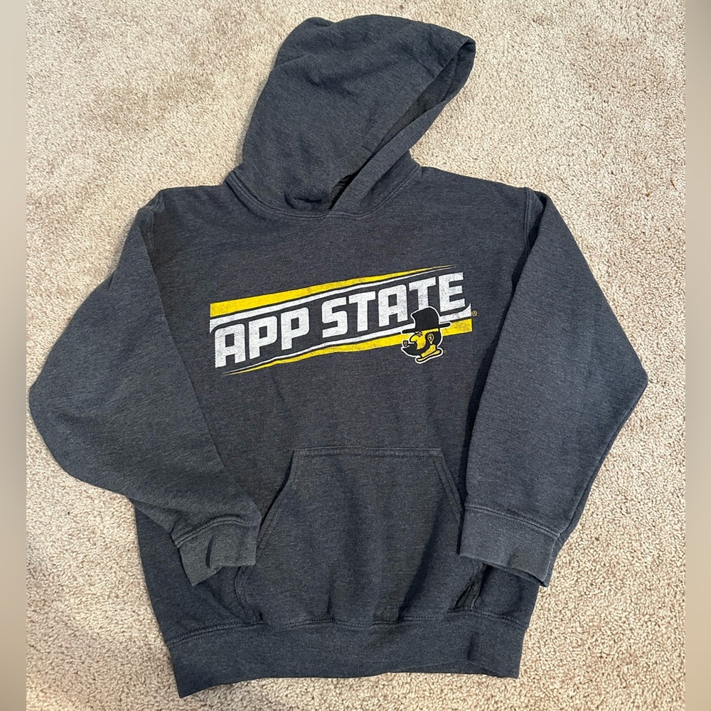 Youth App State Hooded Sweatshirt, size M